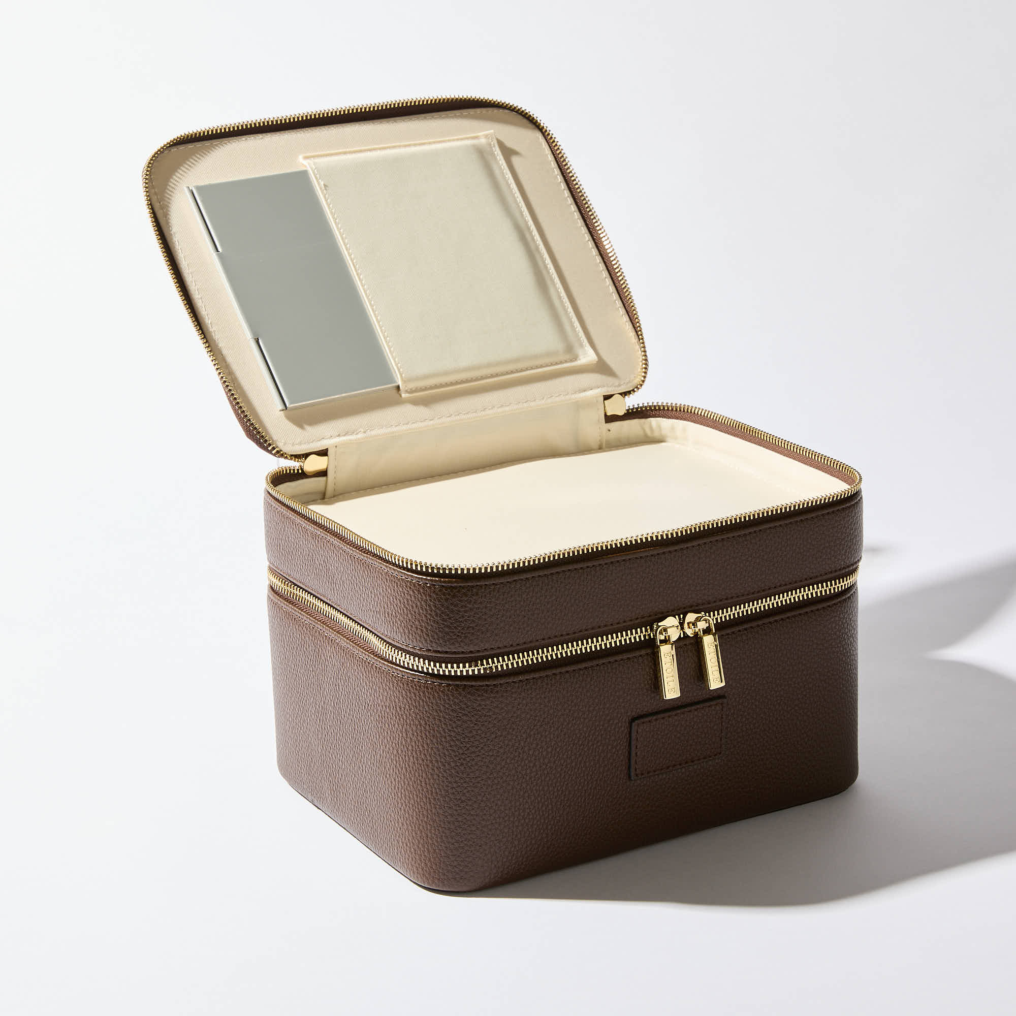 etoile makeup travel bag | Vanity Case - Bag, Ginger Brown A carry ETOILE Large Twin Cosmetic Case